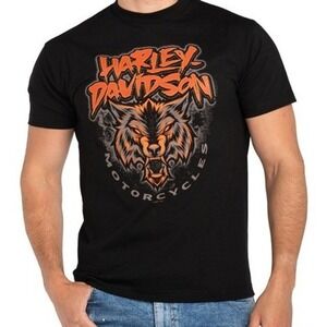 Harley Davidson Sacramento Wolf Graphic Short Sleeve T-Shirt Cotton 3XL Grunge